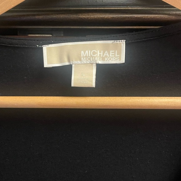 Michael Kors Black Layered V neck Blouse - Picture 5 of 6